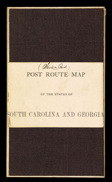 Post route map of the states of South Carolina and Georgia.
