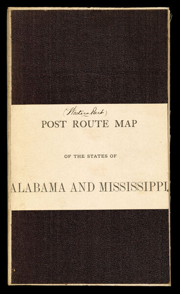 Post route map of the states of Alabama and Mississippi with adjacent parts of Florida, Georgia, Tennessee, Arkansas and Louisiana showing post offices with the intermediate distances and mail routes in operation on the 1st of December 1884 published by order of Postmaster General Walter Q. Gresham under the direction of W.L. Nicholson, topographer P.O. Dept.