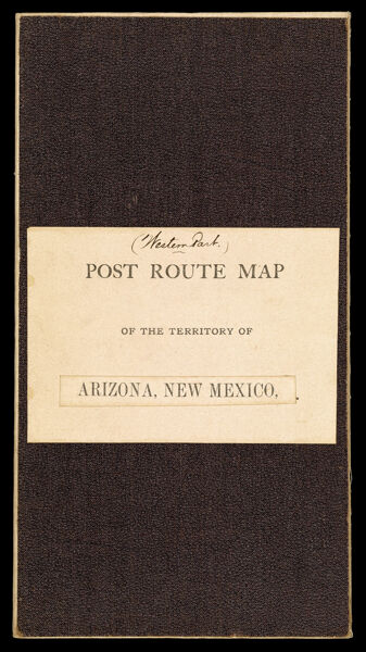 Post route map of the territories of New Mexico and Arizona with parts of adjacent states and territories showing post offices  with the intermediate distances and mail routes in operation on the 1st of December 1884 published by order of Postmaster General Walter Q. Gresham under the direction of W.L. Nicholson, Topographer P.O. Dept.