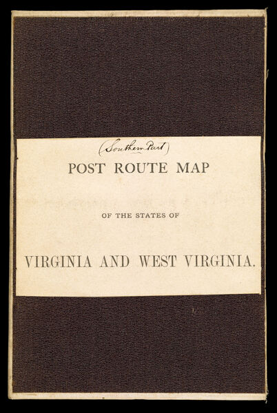 Post route map of the states of Virginia and West Virginia.