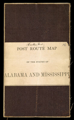 Post route map of the states of Alabama and Mississippi.