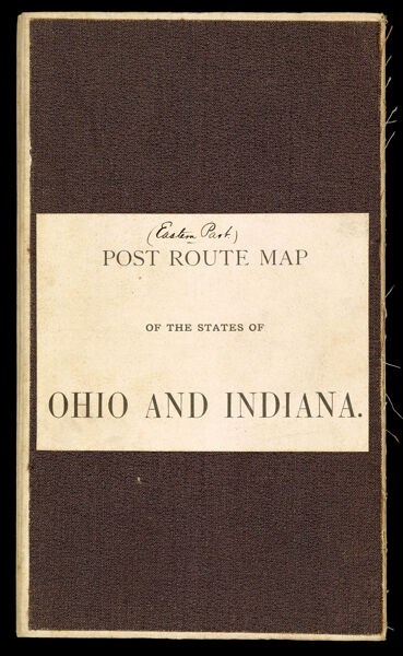 Post route map of the states of Ohio and Indiana with adjacent parts of Pennsylvania, Michigan, Illinois, Kentucky and West Virginia showing post offices with the intermediate distances and mail routes in operation on the 1st of December 1884 published by order of Postmaster General Walter Q. Gresham under the direction of W.L. Nicholson, topographer P.O. Dept.