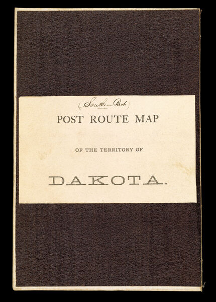Post route map of the territory of Dakota with adjacent parts of Montana, Wyoming, Nebraska, Iowa and Minnesota and portions of the Dominion of Canada showing post offices with the intermediate distances and mail routes in operation on the 1st of December 1884 published by order of Postmaster General Walter Q. Gresham under the direction of W.L. Nicholson, topographer P.O. Dept.