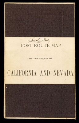 Post route map of the states of California and Nevada showing post offices with the intermediate distances and mail routes in operation on the 1st December 1884 published by order of Postmaster General Walter Q. Gresham under the direction of W.L. Nicholson, topographer P.O. Dept.