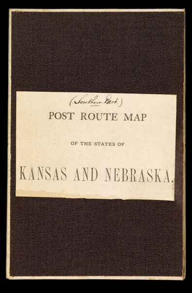 Post route map of the states of Kansas and Nebraska.