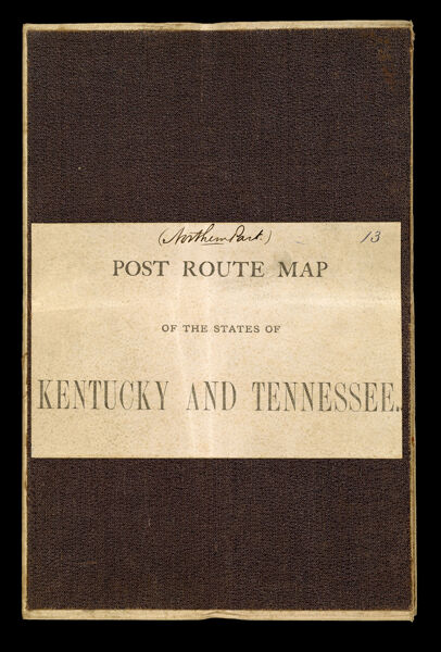 Post route map of the states of Kentucky and Tennessee showing post offices with the intermediate distances and mail routes in operation on the 1st of December 1884 published by order of Postmaster General Walter Q. Gresham under the direction of W.L. Nicholson, Topographer P.O. Dept.