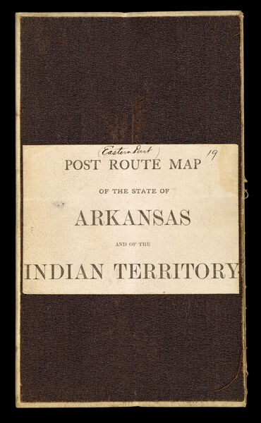 Post route map of the state of Arkansas and of the Indian Territory with adjacent portions of Mississippi, Tennessee, Missouri, Kansas, Texas and Louisiana showing post offices with the intermediate distances and mail routes in operation on the 1st December 1884 published by order of Postmaster General Walter Q. Gresham under the direction of W.L. Nicholson, topographer P.O. Dept.