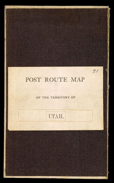 Post route map of the territory of Utah with adjacent states and territories showing  showing post offices with the intermediate distances and mail routes in operation on the 1st of December 1884 published by order of Postmaster General Walter Q. Gresham under the direction of W.L. Nicholson, Topographer P.O. Dept.
