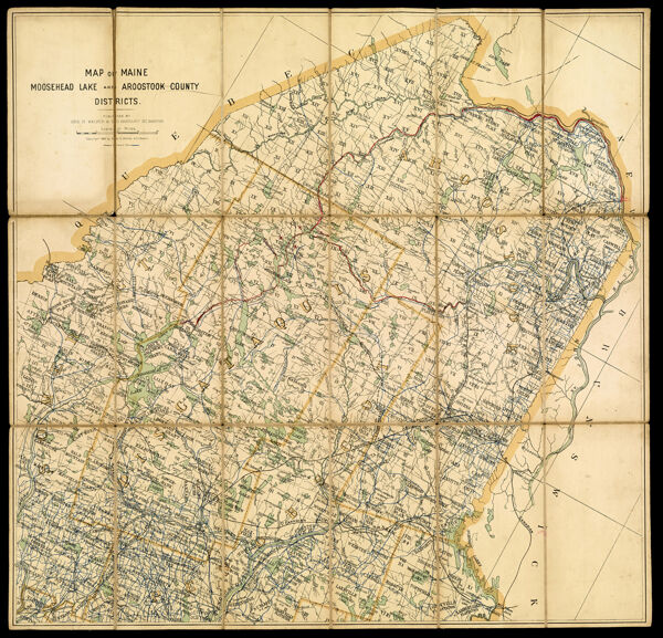 Map of Maine  Moosehead Lake and Aroostook County districts published by Geo. H. Walker & Co.