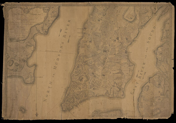 Plan of the City of New York in North America : surveyed in the years 1766 & 1767 B. Ratzer Thos. Kitchin, sculpt