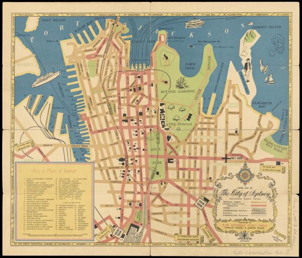 Guide Map to the City of Sydney including Kings Cross