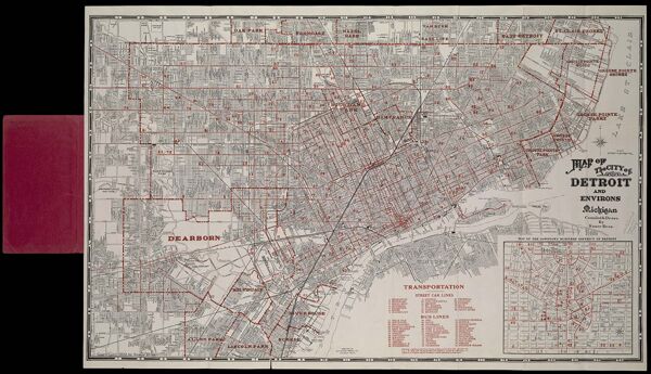 Map of the city of Detroit and Environs, Michigan