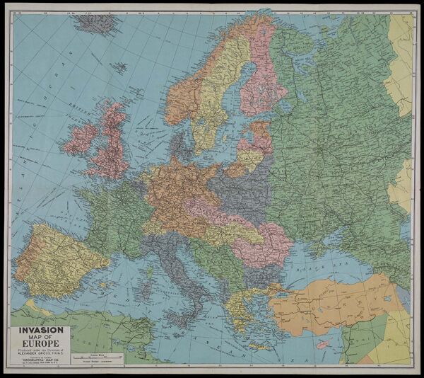 Invasion Map of Europe  prepared under the direction of Alexander Gross