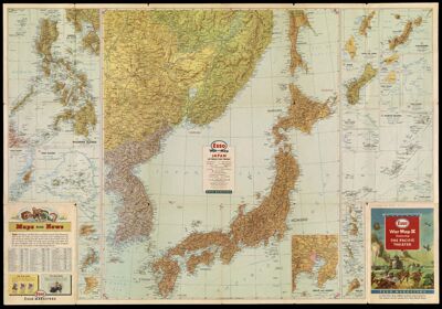 Esso War Map III featuring The Pacific Theater