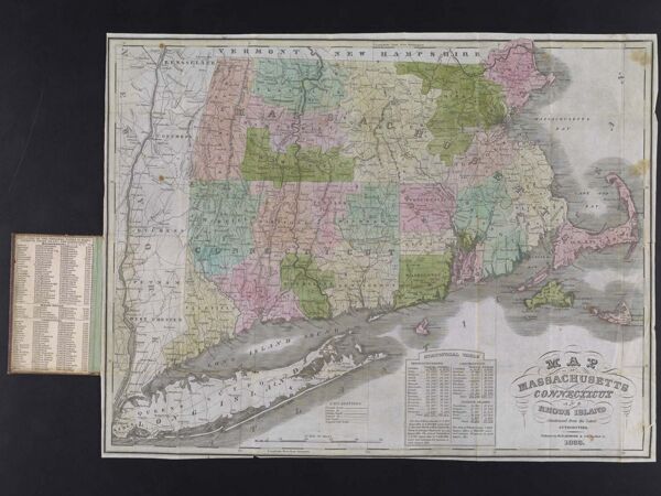 Map of Massachusetts, Connecticut and Rhode Island : constructed from the latest authorities published by H.F. Sumner & Co