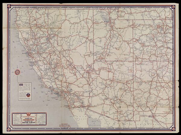 Standard Oil Company Indiana; Highway Map Southwestern Section of the United States