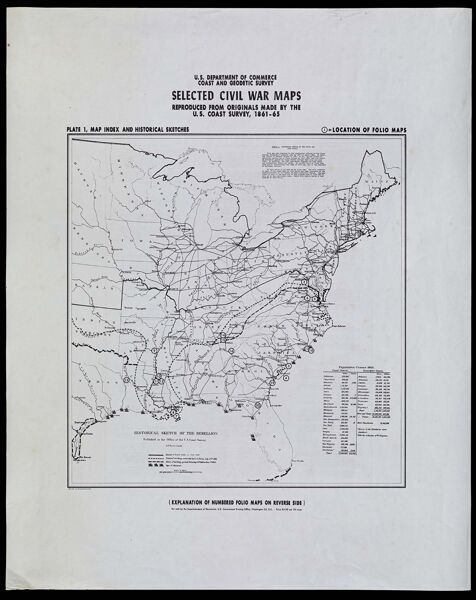 Selected Civil War maps, reproduced from originals made by the U.S. Coast Survey, 1861-65
Plate 1: Map Index and Historical Sketches