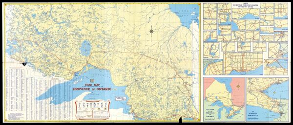 Ontario, Official Road Map: issued 1953