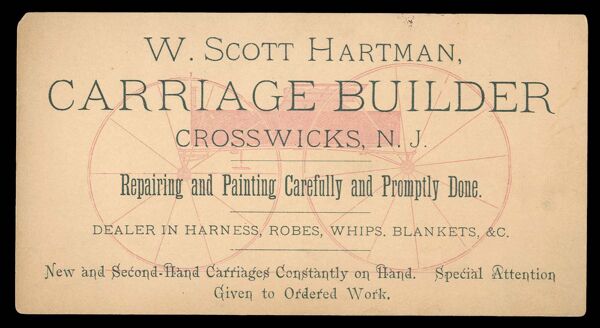 W. Scott Hartman, Carriage Builder