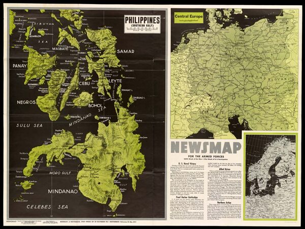 Newsmap. Monday, 6, November, 1944 : week of 25, October to 1, November: 269th week of the war : 151st week of U.S. participation