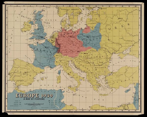 Europe 1939 A Map by Fortune