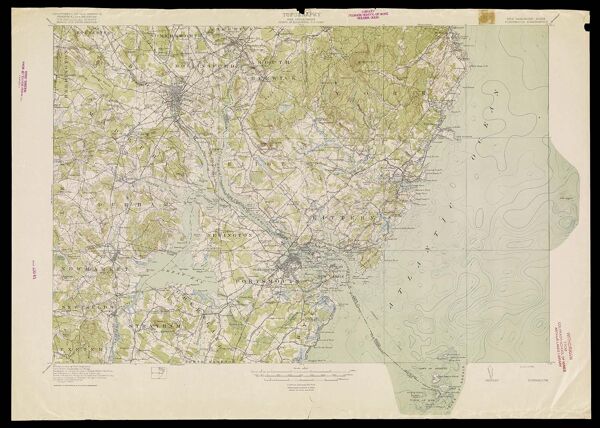 Topography : New Hampshire-Maine Portsmouth Quadrangle