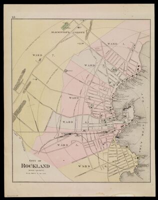Map of Knox County Maine / [Verso] City of Rockland (Knox County)