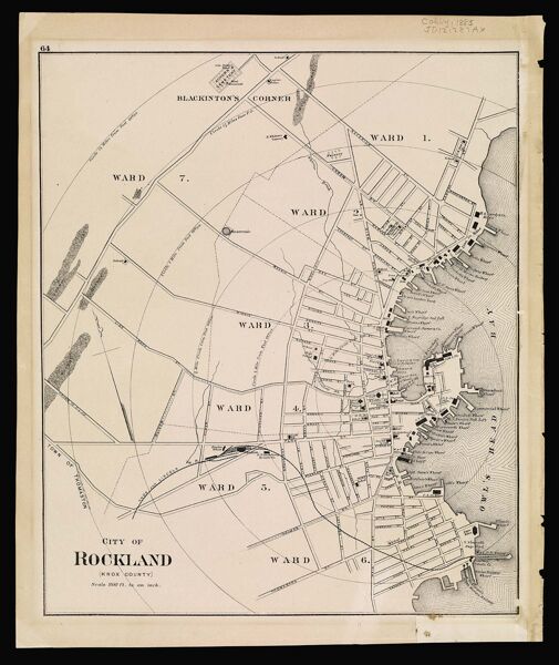 Map of Knox County Maine / [Verso] City of Rockland (Knox County)