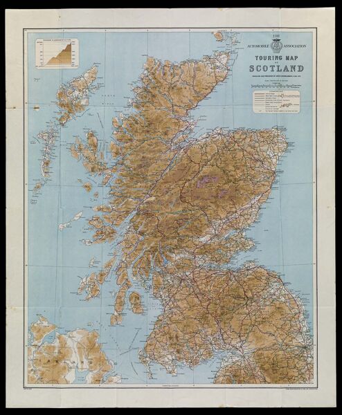 The Automobile Association Touring Map of Scotland Engraved and published by John Bartholomew & Son, Ltd