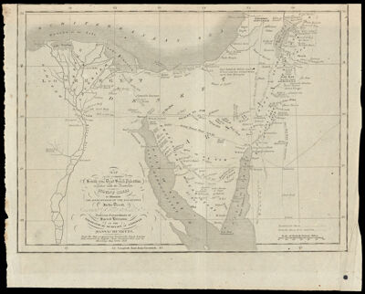 Map of the Countries South of the Dead Sea & Palestine together with the Peninsula of Mount Sinai to Illustrate the journeyings of the Israelites In the Desert by Edward Robinson, Professor Extraordinary of Sacred Literature in the Theological Seminary at Andover, Massachusetts.