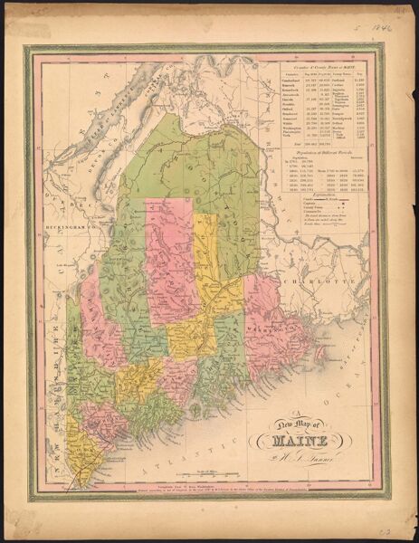 A New Map of Maine by H.L. Tanner