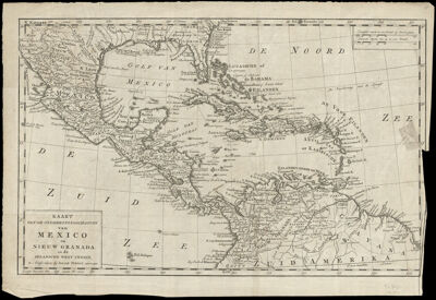 Kaart van de Onderdoningschappen van Mexico en Nieuw Granada in de Spaansche West-Indien
