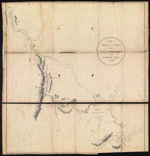 A Map of Mackenzie's Track from Fort Chipewyan to the North Sea in 1789