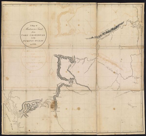 A Map of Mackenzie's track from Fort Chipewyan to the Pacific Ocean in 1793