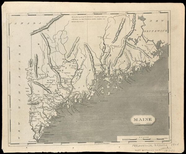 Maine Drawn by S. Lewis Engd. by Hooker