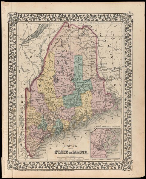 County Map of the State of Maine