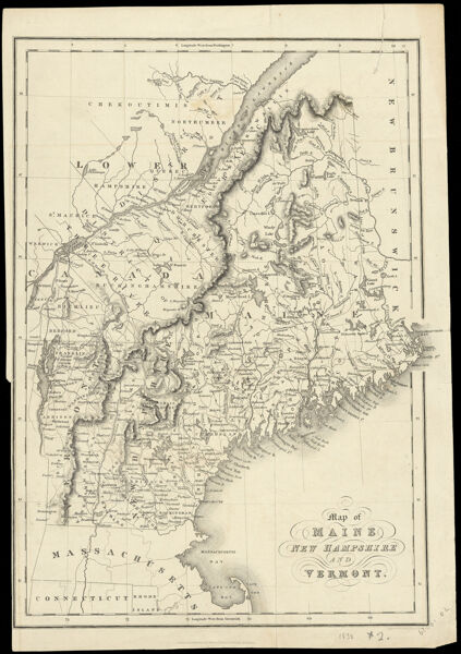 Map of Maine New Hampshire and Vermont