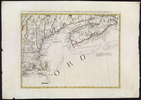 L'Acadia, le Provincie di Sagadahook e Main, la Nuova Hampshire, la Rhode Island, e parte di Massachusett e Connecticut