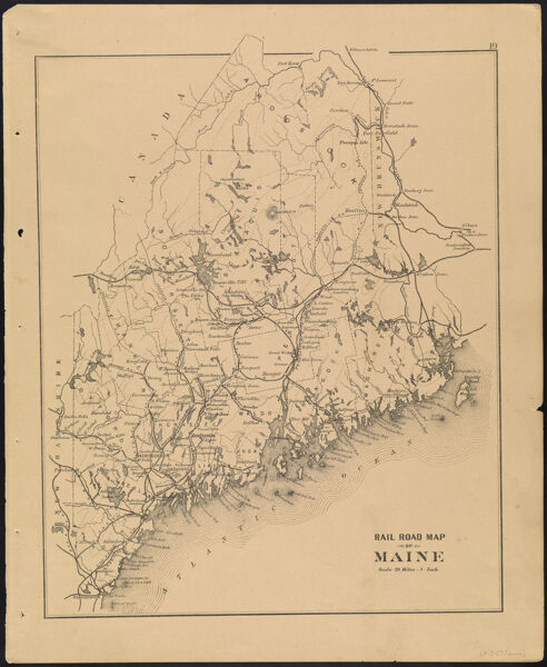 Rail Road Map of Maine