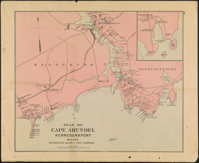 Plan of Cape Arundel Kennebunkport Maine Kennebunk Beach and Cape Porpoise