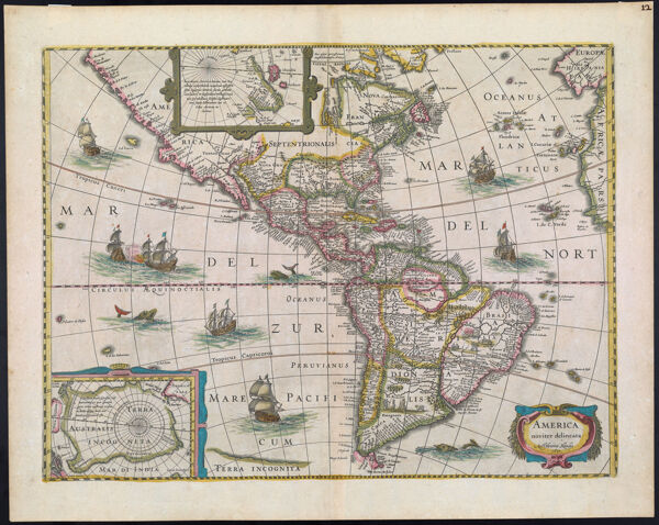 America noviter delineata Auct: Henrico Hondio, 1631