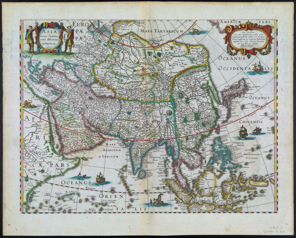 Asia recens summa cura delineata Auct Henr. Hondio. 1631