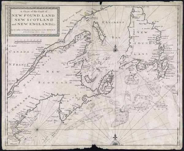 A Chart of the Coast of New Found Land New Scotland and New England &c.