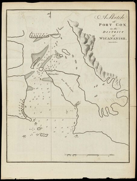 A Sketch of Port Cox in the District of Wicananish. Engraved by T. Foot.