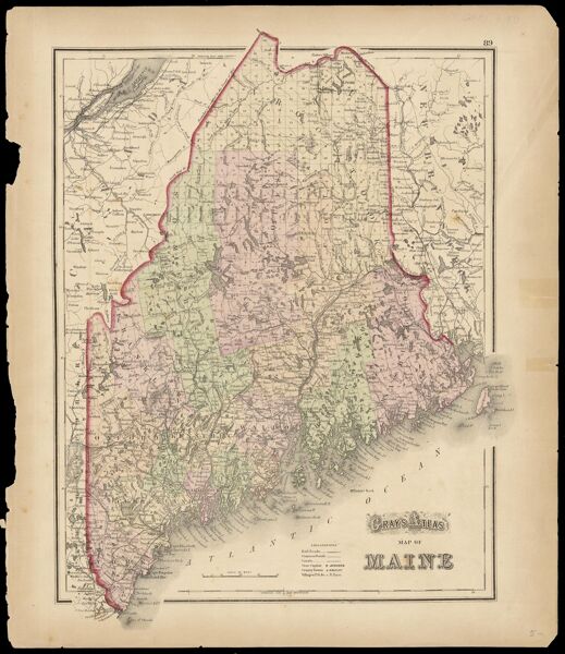 Gray's Atlas Map of Maine
