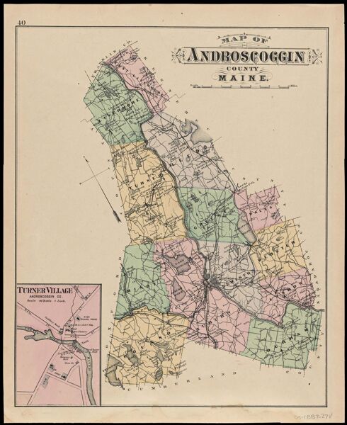 Map of Androscoggin County Maine.