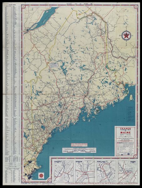 Texaco Touring Map of Maine