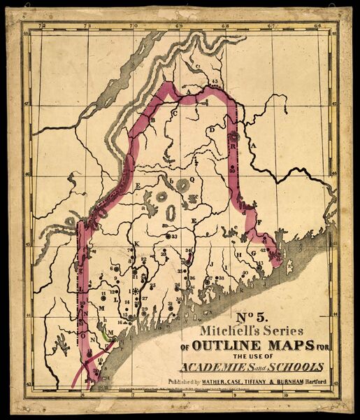 No. 5 [Maine] Mitchell's Series of Outline Maps for the Use of Academies and Schools