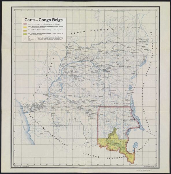 Carte du Congo Belge