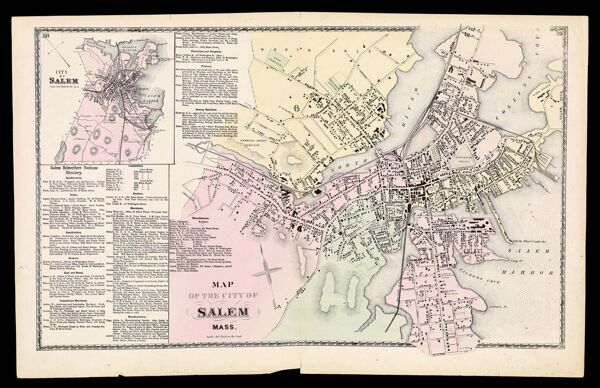 Map of the city of Salem Mass.